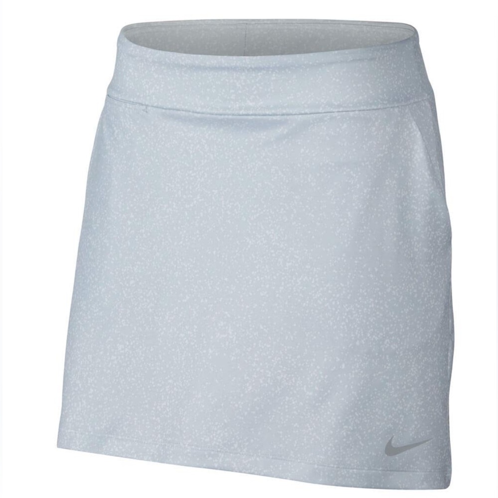 Nike tennis skirt white and light blue speckled pattern pockets size XS dry-fit